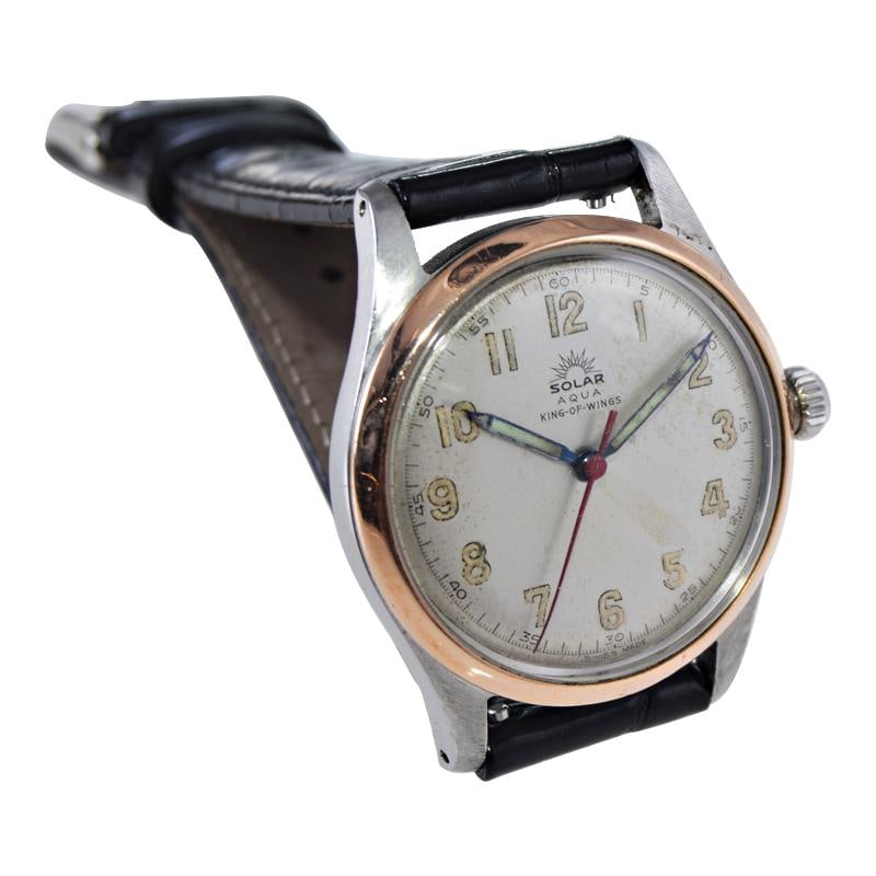 Tudor Two Tone Steel &: Tudor Two Tone Steel & Rose Gold Bezel All Original from 1949 Brand: Rolex Movement: Manual Wind Style: Modernist Place of Origin: Switzerland Period: 1940-1949 Date of Manufacture: 1949