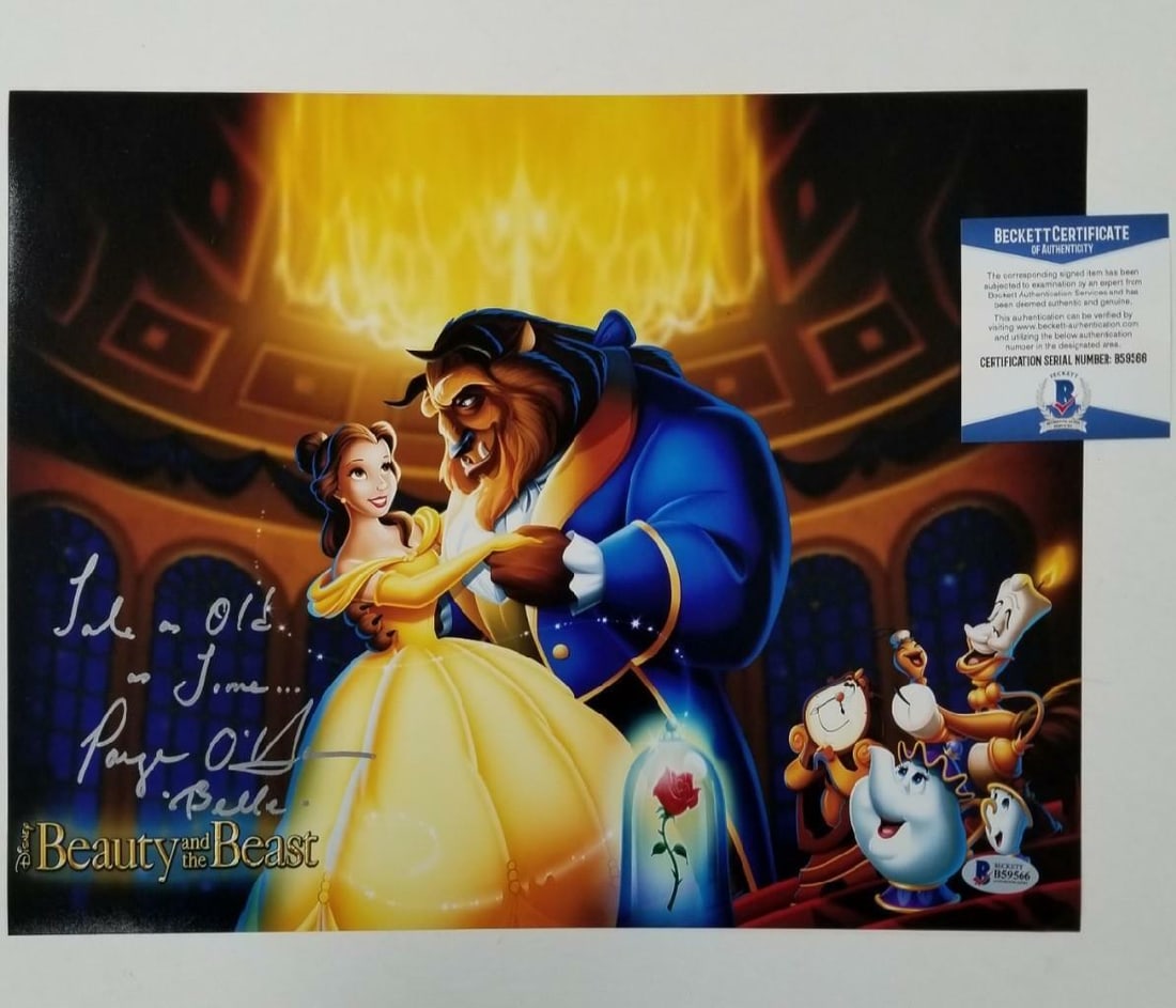 Paige O'Hara signed Beauty and: Paige O'Hara signed Beauty and the Beast 11x14 Photo w/ Inscription BAS COA Paige O'Hara signed Beauty and the Beast 11x14 Photo w/ Inscription ~ BAS COA SKU no: RBJ7362276229208