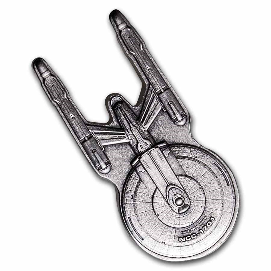 2024 Niue 1 oz Silver: 2024 Niue 1 oz Silver $2 Star Trek Enterprise NCC-1701 Coin SKU no: RBJ290290 Year: 2024 Grade: Proof Grade Service: None Denomination: 2 Dollars Mint Mark: Not Shown Metal Content: 1 tro