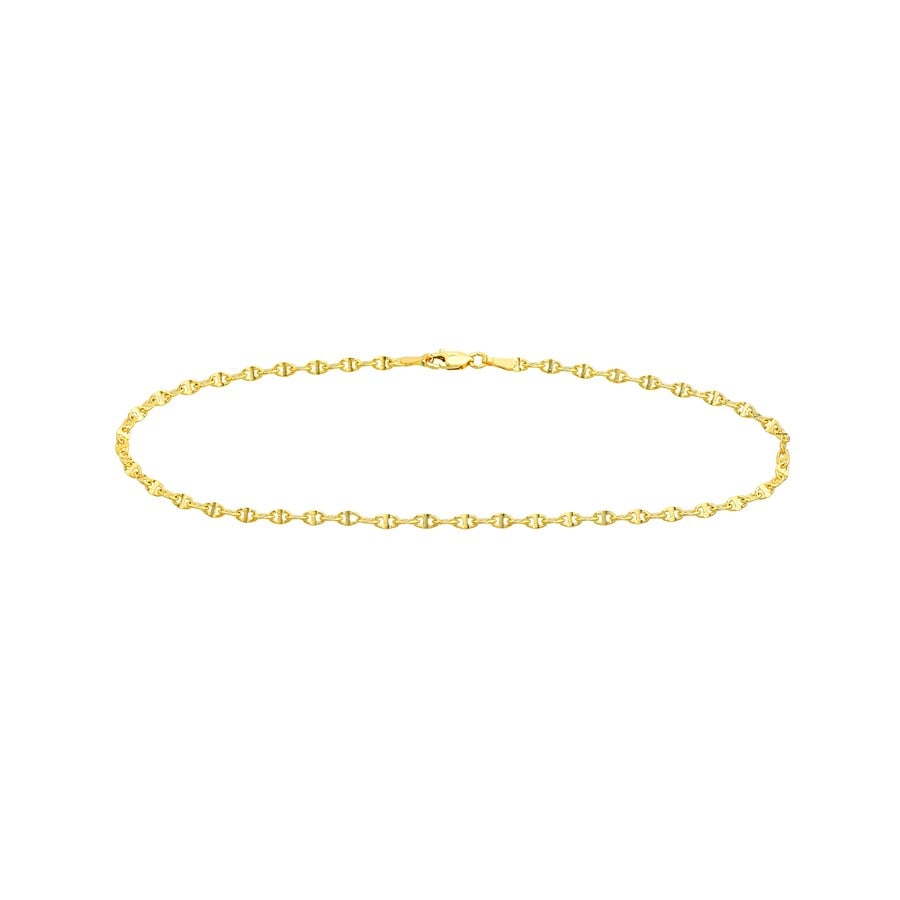 14K Yellow Gold 2.65mm Polished: 14K Yellow Gold 2.65mm Polished Anchor Chain - 10 in. SKU no: RBJ242587 Purity: 14K Finish: Polished Length Of Item: 10in Clasp/Connector: Lobster