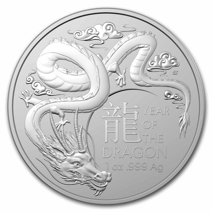 2024 Australia 1 oz Silver: 2024 Australia 1 oz Silver Lunar Year of the Dragon BU SKU no: RBJ293339 Year: 2023 Grade: Brilliant Unc Grade Service: None Denomination: 1 Dollar Mint Mark: Not Shown Metal Content: 1 t