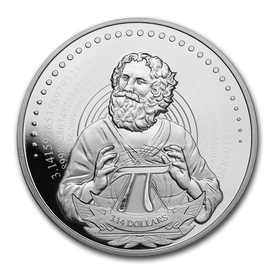2021 Solomon Islands 1 oz: 2021 Solomon Islands 1 oz Silver Number Pi BU SKU no: RBJ218946 Year: 2021 Grade: Brilliant Unc Grade Service: None Denomination: $3.14 Mint Mark: Not Shown Metal Content: 1 troy oz <