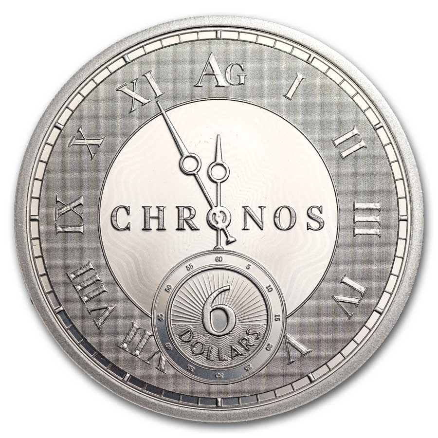 2024 Tokelau 1 oz Silver: 2024 Tokelau 1 oz Silver $6 Chronos BU SKU no: RBJ291587 Year: 2024 Grade: Brilliant Unc Grade Service: None Denomination: 6 Dollars Mint Mark: N/A - Not Available Metal Content: 1 troy o