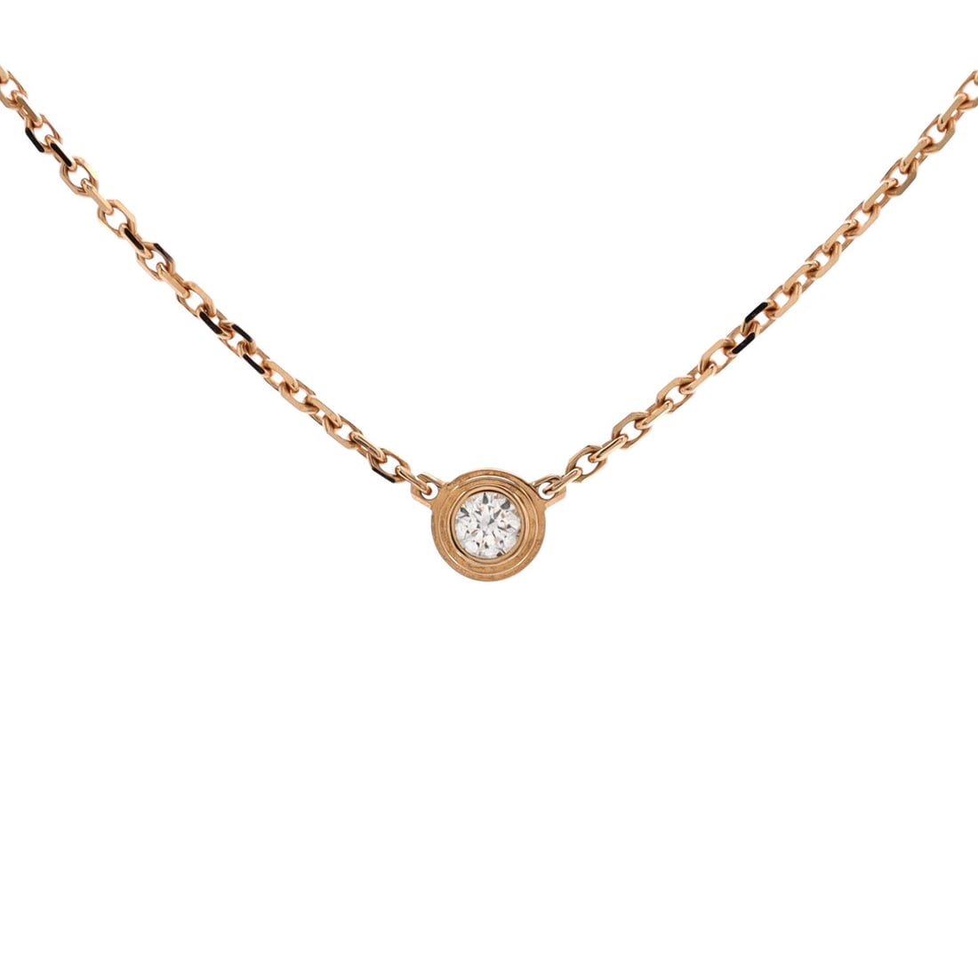Cartier Cartier dAmour Pendant Necklace: Cartier Cartier dAmour Pendant Necklace 18K Rose Gold with Diamond XS Metal Type: 18K Rose Gold Metal Finish: High Polish Hallmarks Type: 750, Designer Signature, Makers Mark, Serial Number Signature