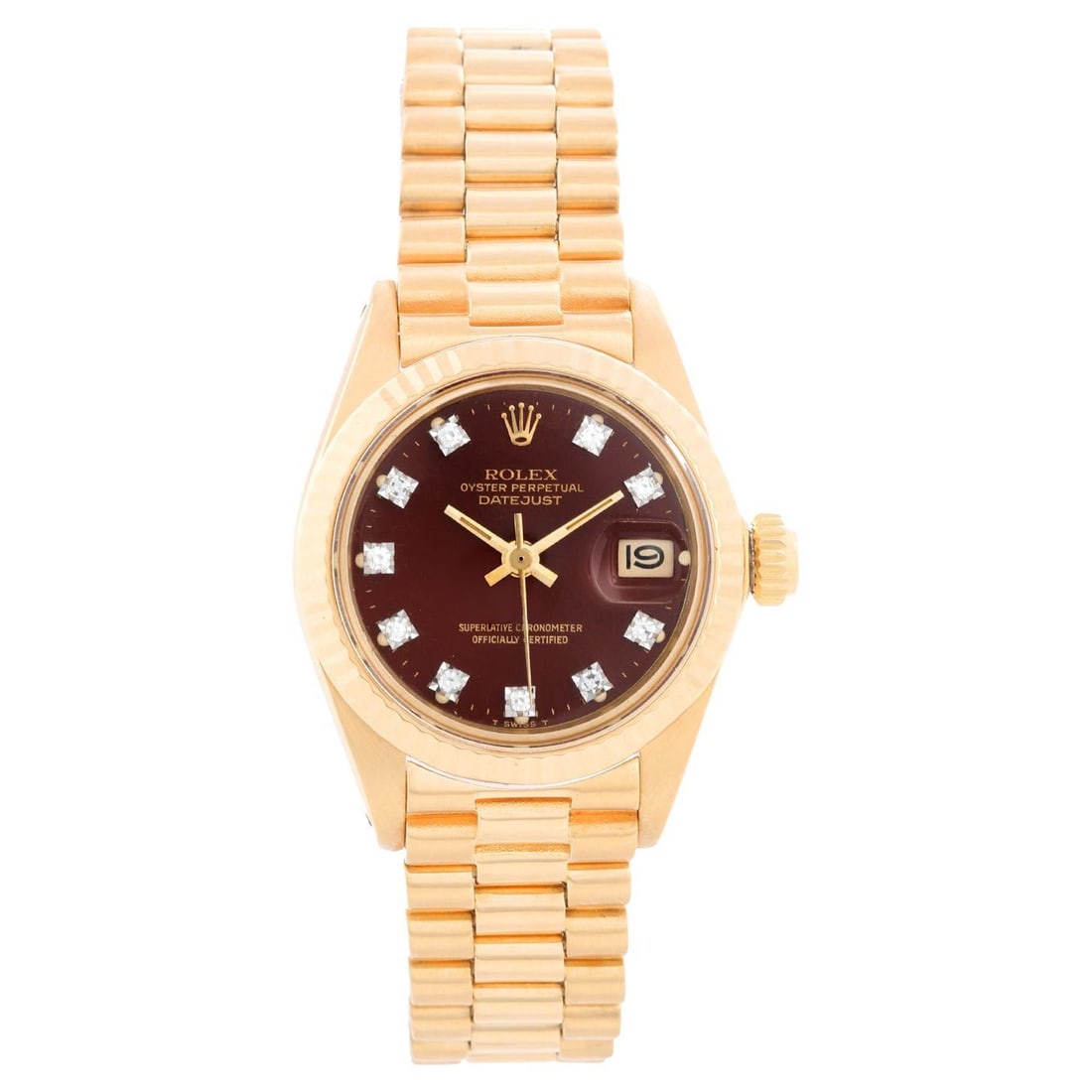 Rolex Ladies President 18K Yellow: Rolex Ladies President 18K Yellow Gold 6917 Watch Brand: Rolex Movement: Automatic Place of Origin: Switzerland Period: 20th Century Date of Manufacture: 1982-83 Condition: Excellent