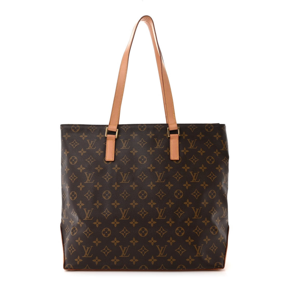 Louis Vuitton LOUIS VUITTON Monogram: Louis Vuitton LOUIS VUITTON Monogram Cabas Mezzo Brand: LOUIS VUITTON Condition: Shows Wear Condition Details: Exterior: Creases, structure wear, patina of vachetta, marks, Handle: Scuffs, patina of v
