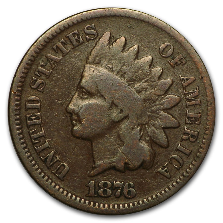 1876 Indian Head Cent Good: 1876 Indian Head Cent Good SKU no: RBJ8216 Year: 1876 Grade: Good Grade Service: None Denomination: $0.01 Mint Mark: P - Philadelphia (Not Shown) Metal Content: 0 troy oz Purity: