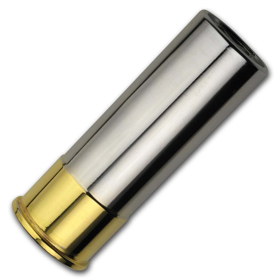 5 oz Silver Shell -: 5 oz Silver Shell - 12 Gauge (Gold & Rhodium Gilded) SKU no: RBJ206266 Year: N/A Grade: None Grade Service: None Mint Mark: N/A - Not Available Metal Content: 5 troy oz Purity: .999 <