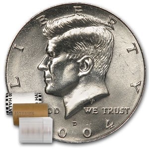 2004-D Kennedy Half Dollar 20-Coin: 2004-D Kennedy Half Dollar 20-Coin Roll BU SKU no: RBJ9103 Year: 2004 Grade: Brilliant Unc Grade Service: None Denomination: 50 Cents Mint Mark: D - Denver Metal Content: 0 troy oz