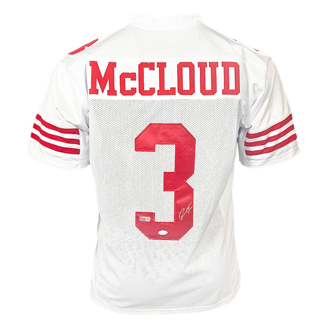 ray-ray mccloud signed san francisco: ray-ray mccloud signed san francisco white football jersey (JSA) Ray-Ray McCloud Signed San Francisco White Football Jersey (JSA)