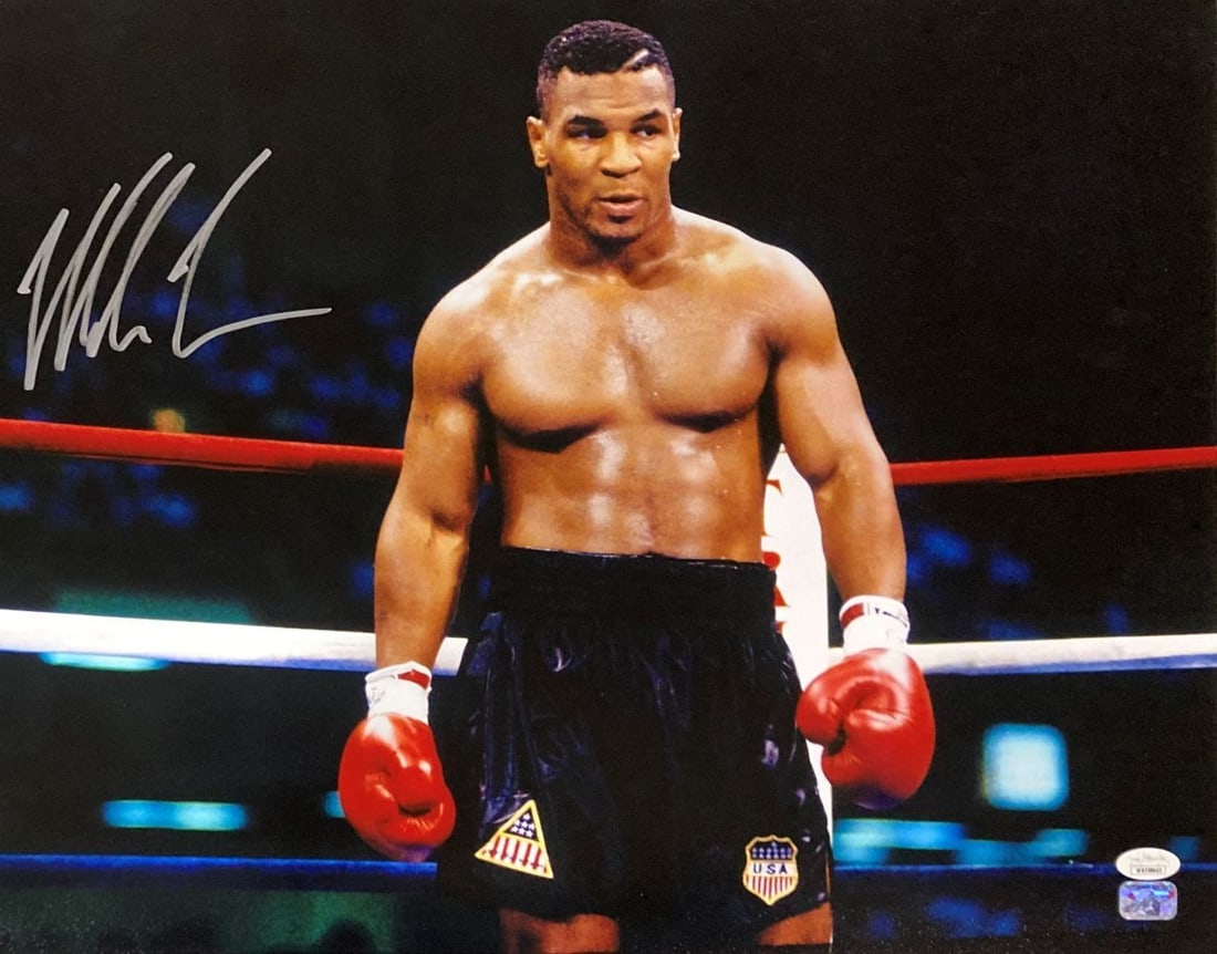 mike tyson signed on left: mike tyson signed on left 16x20 boxing stare down photo JSA Mike Tyson Signed On Left 16x20 Boxing Stare Down Photo JSA