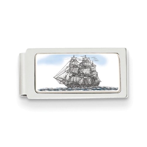Ship Hinged Money Clip: Ship Hinged Money Clip SKU no: RBJ202312 Metal Weight: 0.2 GM Length Of Item: 2 in