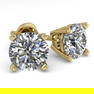 1.02 ctw VS/SI Diamond Stud Designer Earrings 18k Yellow Gold
