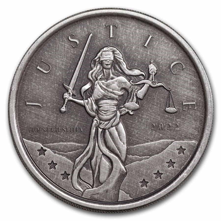 2022 Gibraltar 1 oz Silver Lady: 2022 Gibraltar 1 oz Silver Lady Justice Antique SKU no: RBJ258883 Year: 2022 Grade: Brilliant Unc Grade Service: None Denomination: 1 Pound Mint Mark: Not Shown Metal Content: 1 troy oz <