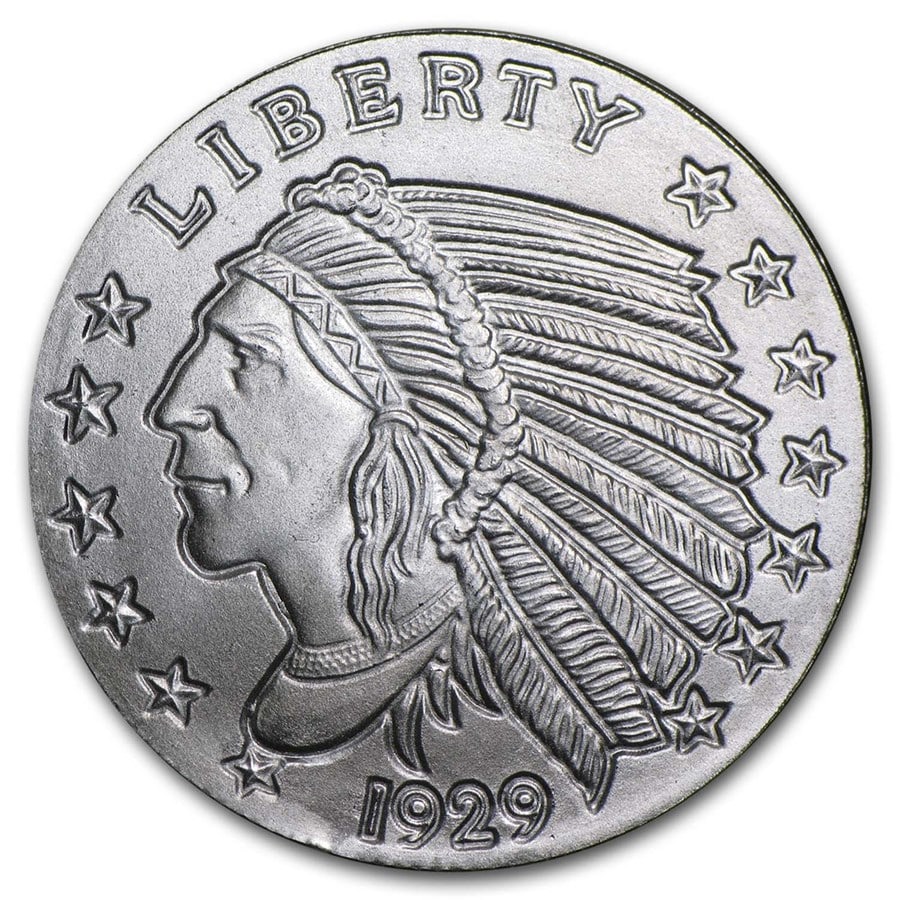 1/4 oz Silver Round - Incuse: 1/4 oz Silver Round - Incuse Indian SKU no: RBJ61427 Year: N/A Grade: None Grade Service: None Denomination: 1/4 oz Mint Mark: N/A - Not Available Metal Content: 0.25 troy oz Pur