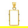 14K Gold Prong Plain-Front Bezel (5