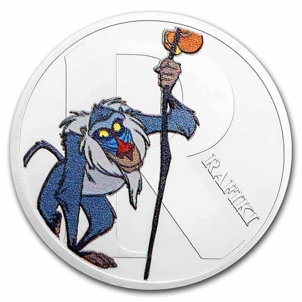 Disney A-Z Collection Alphabet Letter: R: Disney A-Z Collection Alphabet Letter: R is for Rafiki SKU no: RBJ235837 Year: N/A Grade: None Grade Service: None Mint Mark: N/A - Not Available Metal Content: 0 troy oz Purity: N/A