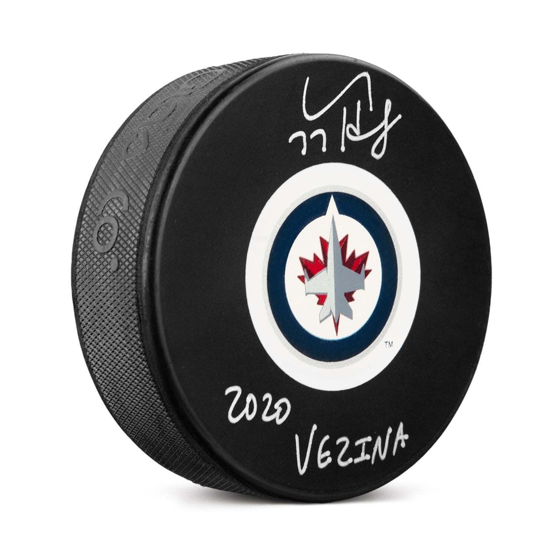 connor hellebuyck signed winnipeg jets hockey: connor hellebuyck signed winnipeg jets hockey puck with 2020 vezina note Connor Hellebuyck Signed Winnipeg Jets Hockey Puck with 2020 Vezina Note