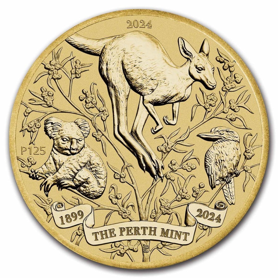 2024 Australia 125th Anniversary Coin in: 2024 Australia 125th Anniversary Coin in Card SKU no: RBJ297854 Year: 2024 Grade: Uncirculated Grade Service: None Denomination: 1 Dollar Mint Mark: P - Perth Metal Content: 0 troy oz