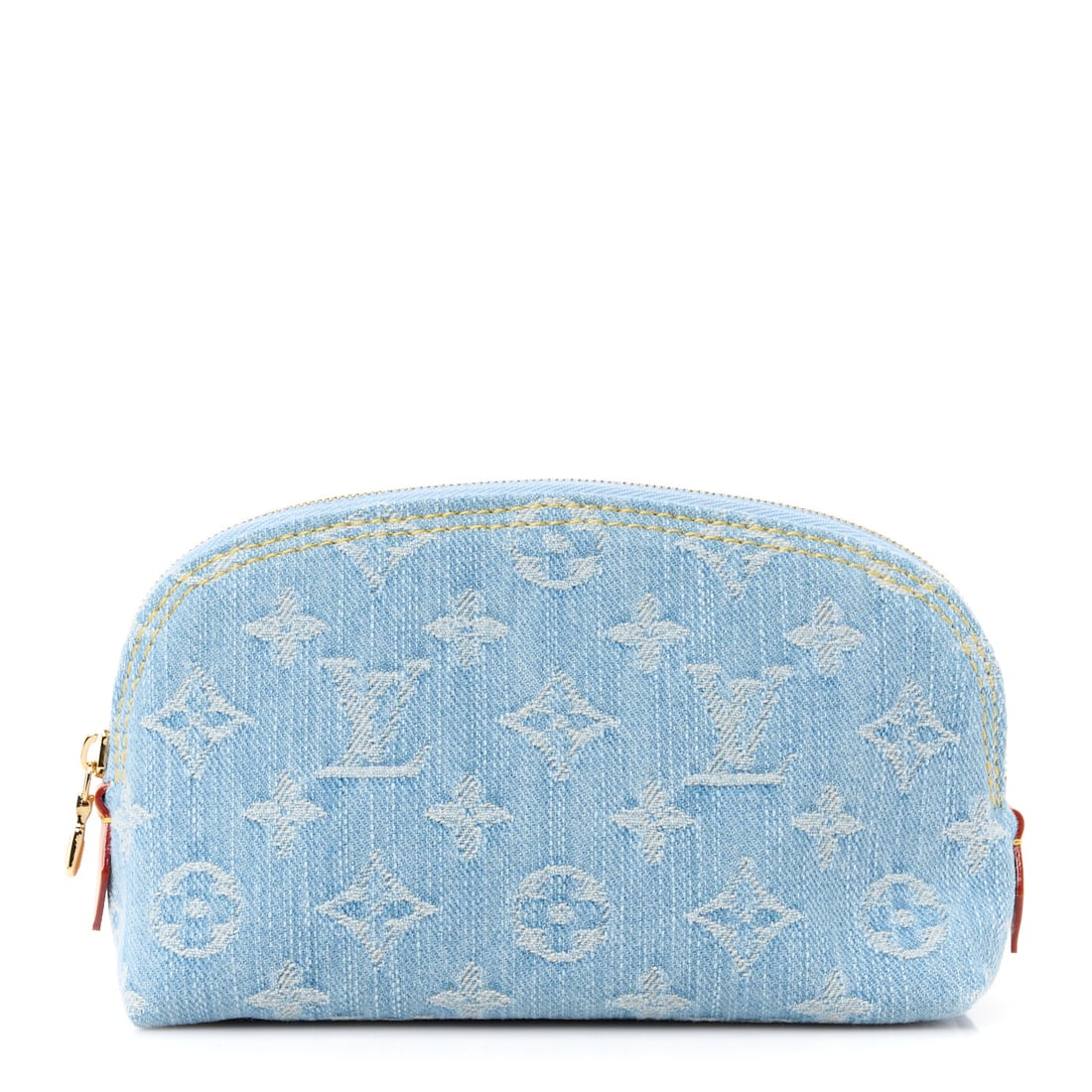 Louis Vuitton LOUIS VUITTON Denim Monogram: Louis Vuitton LOUIS VUITTON Denim Monogram Pochette Cosmetique PM Sky Blue Brand: LOUIS VUITTON Condition: New Condition Details: , Dust bag Length: 7.5 in Height: 4.75 in Width: 2.5 in S