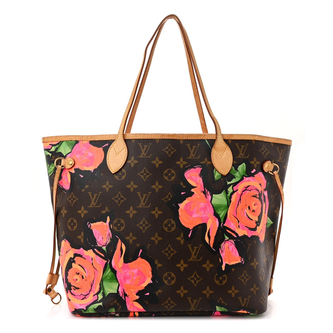 Louis Vuitton LOUIS VUITTON Monogram Roses: Louis Vuitton LOUIS VUITTON Monogram Roses Neverfull MM Brand: LOUIS VUITTON Condition: Shows Wear Condition Details: Interior: Residue marks, liquid marks, Exterior: Scuffs, patina of vachetta, edge