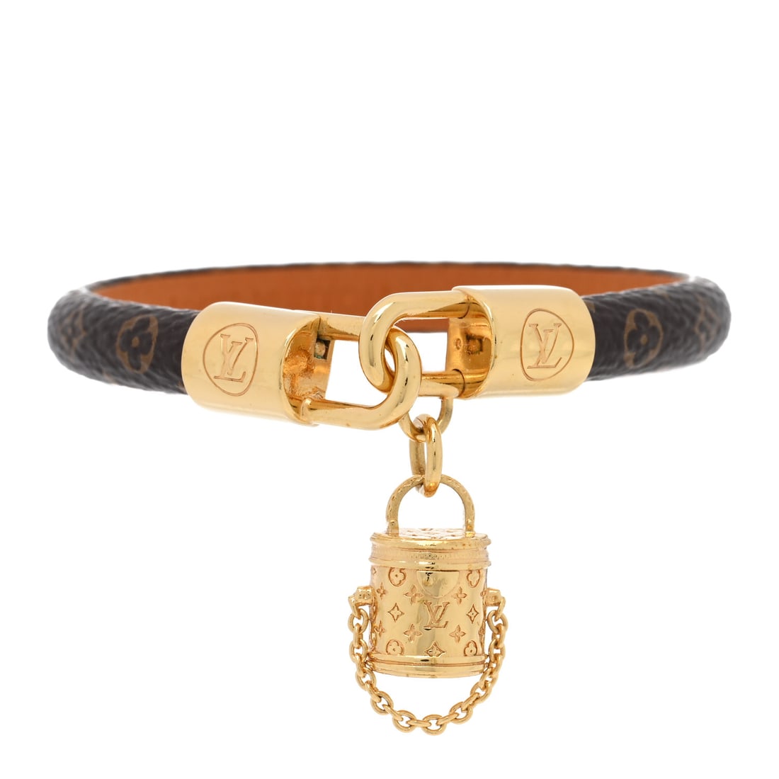 Louis Vuitton LOUIS VUITTON Monogram Cannes: Louis Vuitton LOUIS VUITTON Monogram Cannes Bracelet 17 Brand: LOUIS VUITTON Condition: Excellent Condition Details: , Due to grading limitations imposed by mounted stones, all grading of cut, color,