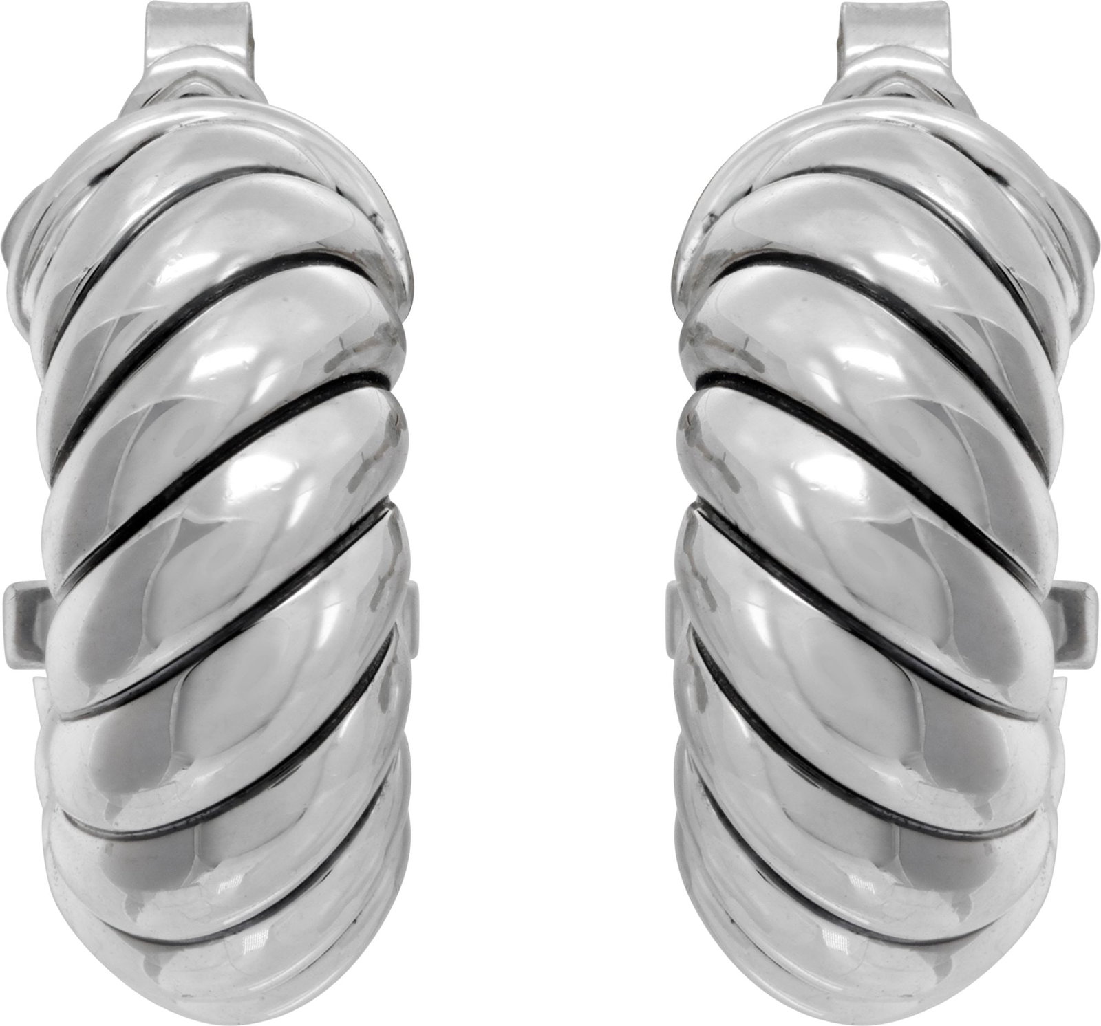 David Yurman Torse Sculpted Cable Hoop: David Yurman Torse Sculpted Cable Hoop Earrings in Sterling Silver. Brand: David Yurman Gender: Female Item Weight: 6.70