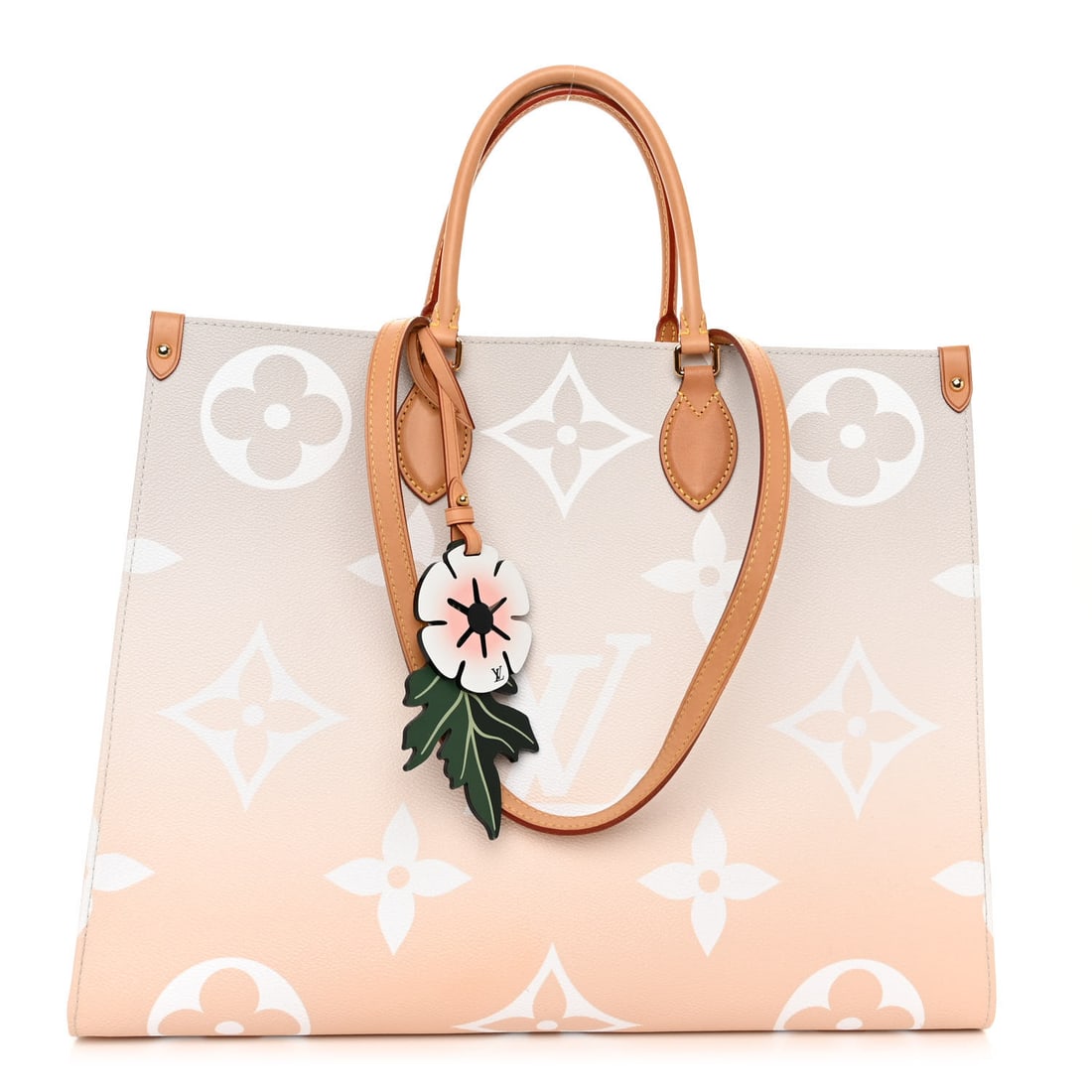 Louis Vuitton LOUIS VUITTON Monogram Giant: Louis Vuitton LOUIS VUITTON Monogram Giant By The Pool OnTheGo GM Brume Brand: LOUIS VUITTON Condition: Excellent Condition Details: Exterior: Creases, scuffs, patina of vachetta, liquid marks, Handle