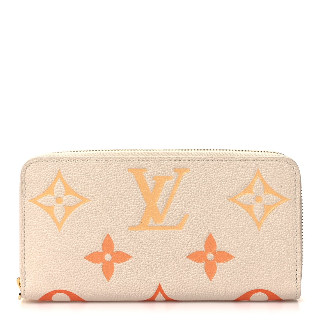 Louis Vuitton LOUIS VUITTON Empreinte Monogram: Louis Vuitton LOUIS VUITTON Empreinte Monogram Giant By The Pool Zippy Wallet Cream Saffron Brand: LOUIS VUITTON Condition: Excellent Condition Details: Exterior: Edge wear, marks, , Box, Dust bag Bas