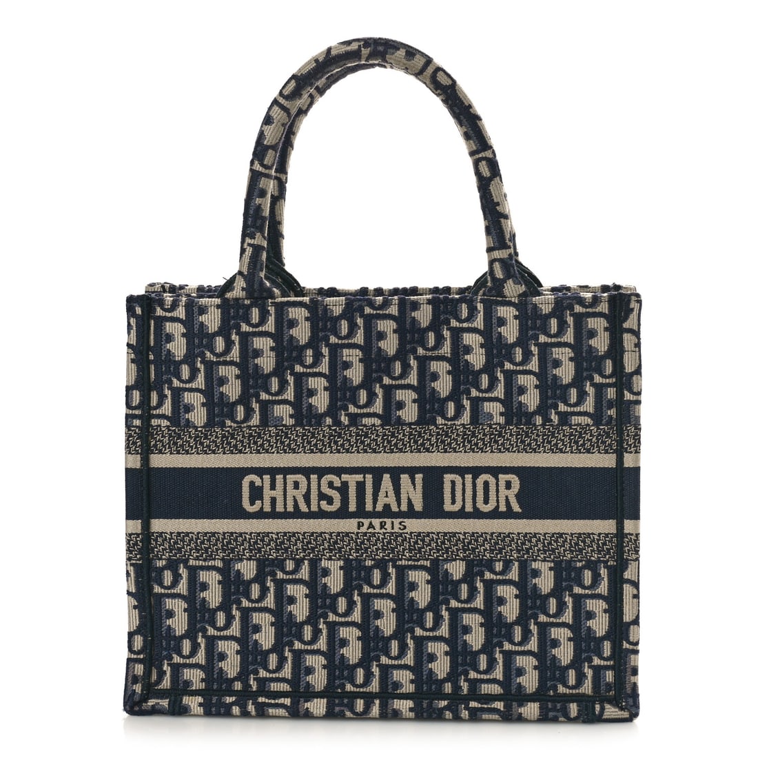 Christian Dior Oblique Small Book Tote: Christian Dior Oblique Small Book Tote Blue Multicolor Brand: CHRISTIAN DIOR Condition: Shows Wear Condition Details: Exterior: Corner wear, warped or bent, popped stitch(es), frayed stitch(es), Handl