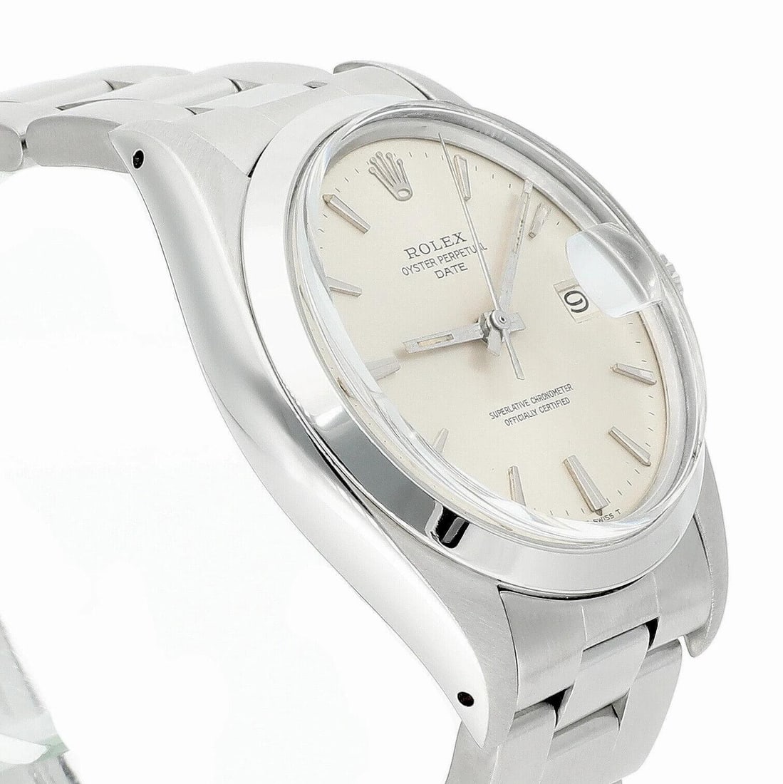 Rolex Date Stainless Steel Silver Dial: Rolex Date Stainless Steel Silver Dial Vintage Watch 1500 Circa 1978 Brand: Rolex Design: Oyster Perpetual Watch Case Material: Stainless Steel Strap Material: Stainless Steel Case Shape: Round Mo