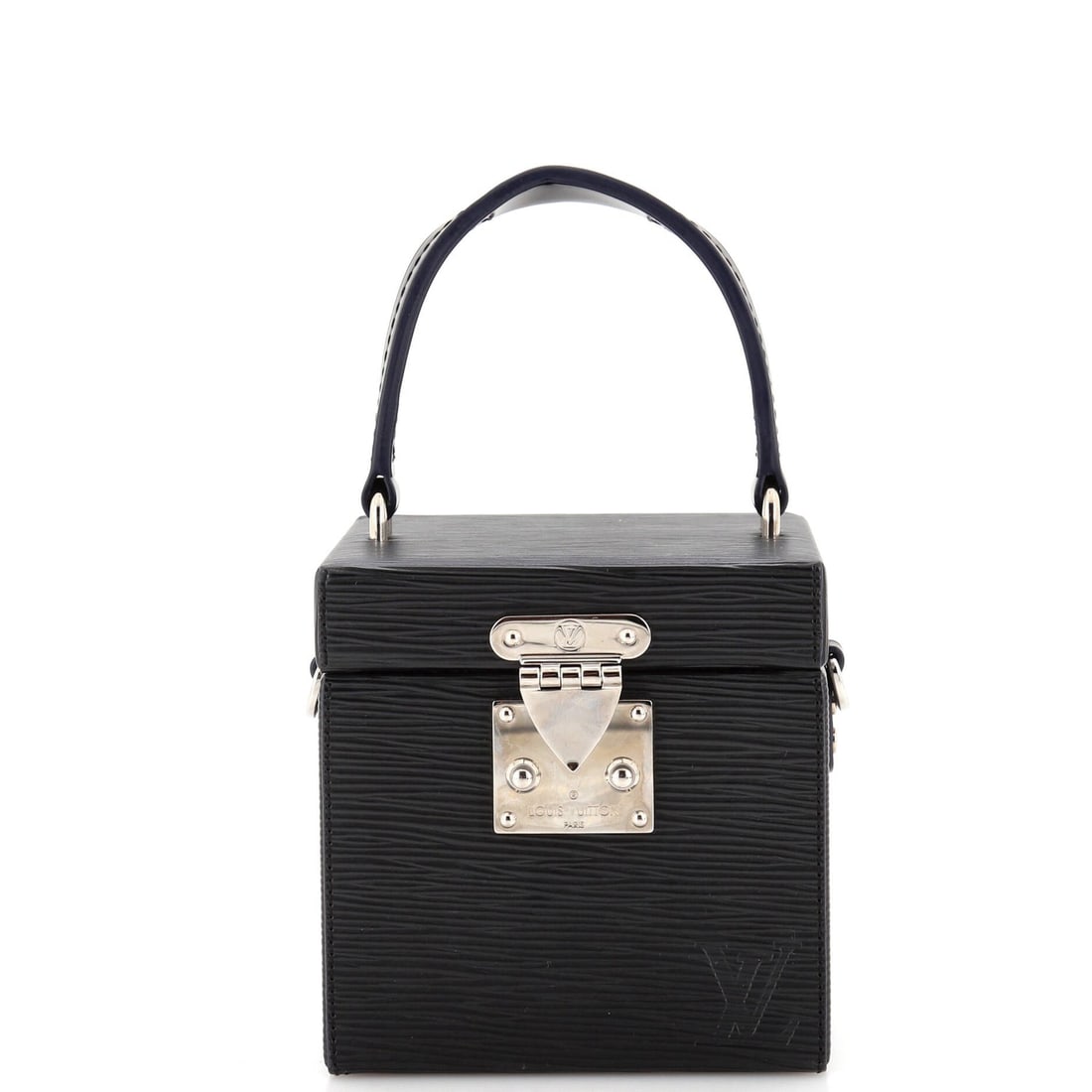 Louis Vuitton Bleecker Box NM Bag: Louis Vuitton Bleecker Box NM Bag Epi Leather Exterior Color: Black Interior Color: Red Exterior Material: Leather Interior Material: Leather Hardware Color: Silver Estimated Retail: $3,450 <b