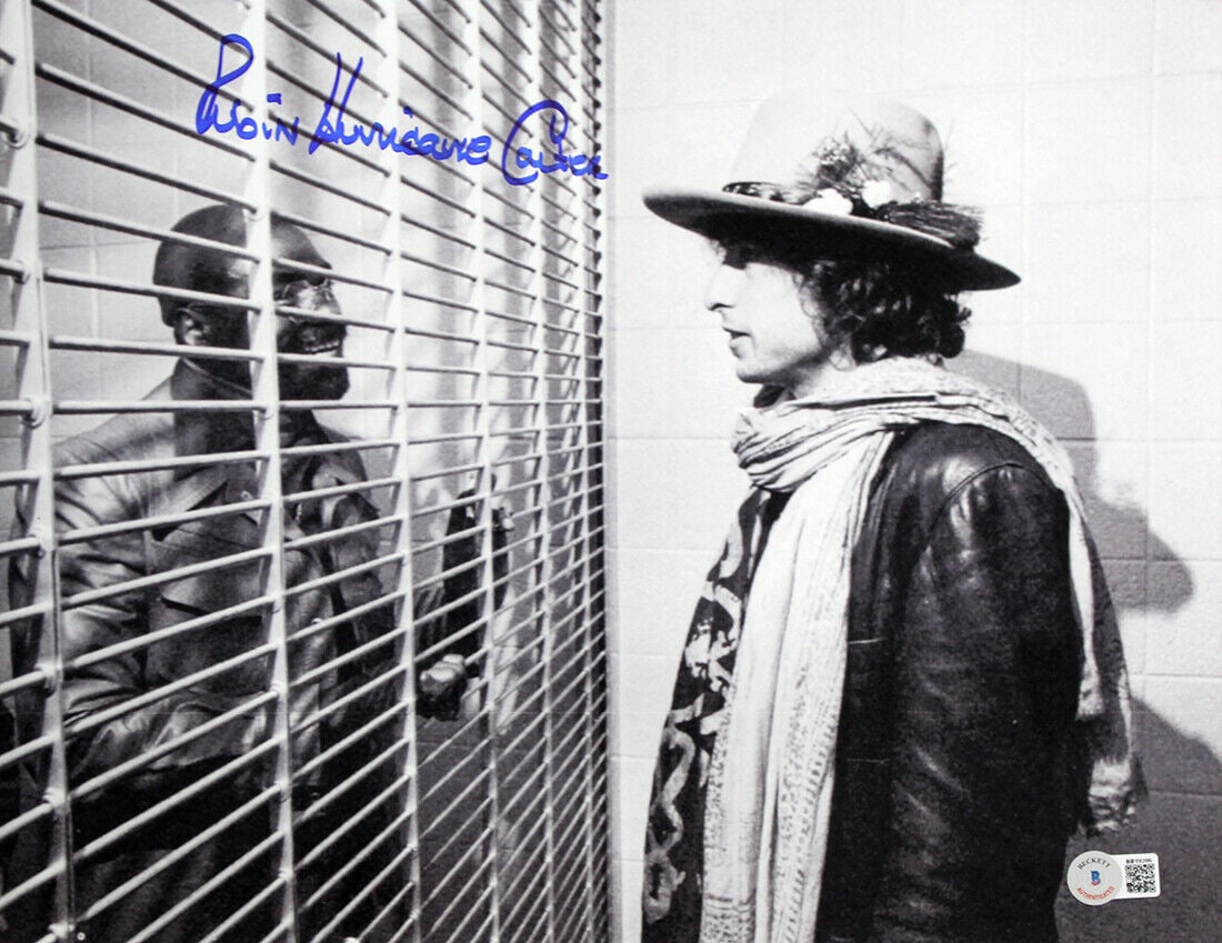 rubin hurricane carter autographed bob dylan: rubin hurricane carter autographed bob dylan prison meeting 11x14 photo beckett Rubin Hurricane Carter Autographed Bob Dylan Prison Meeting 11x14 Photo Beckett SKU no: RBJ7581625417816