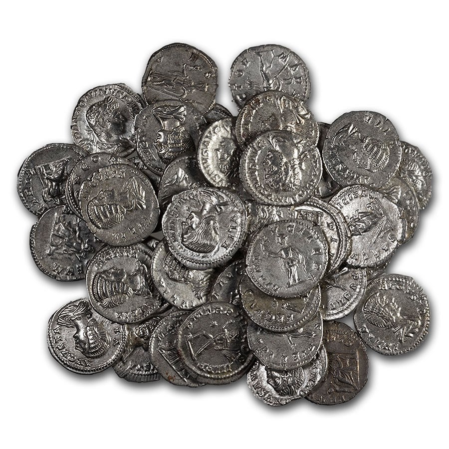 Roman Silver Denarius Random Emperors (69: Roman Silver Denarius Random Emperors (69 AD-244 AD) AU SKU no: RBJ227983 Year: 69 AD-244 AD Grade: Almost Unc Grade Service: Other Denomination: Denarius Mint Mark: Not Shown Metal Conte