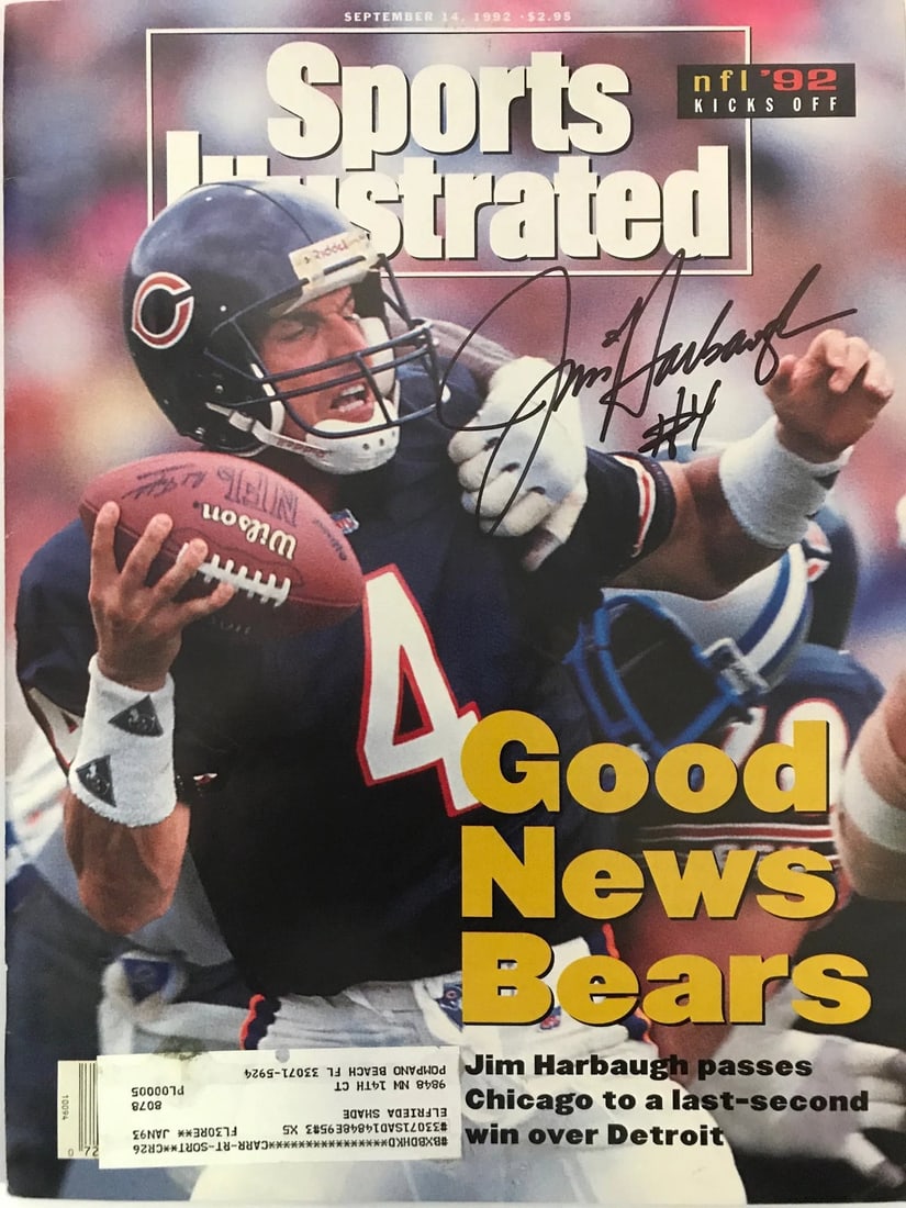jim harbaugh signed sports illustrated september: jim harbaugh signed sports illustrated september 14 1992 Jim Harbaugh Signed Sports Illustrated September 14 1992 SKU no: RBJ7370787553368