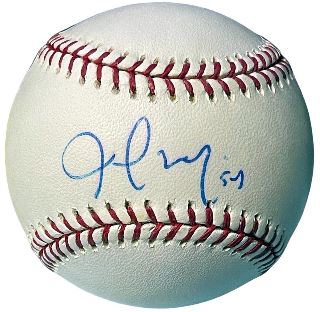 joel zumaya signed official rawlings major: joel zumaya signed official rawlings major league baseball #54 imperfect- COA Joel Zumaya signed Official Rawlings Major League Baseball #54 imperfect- COA SKU no: RBJ7784425914456