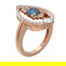 2.12 ctw Intense Blue Diamond Ring 18K Rose Gold