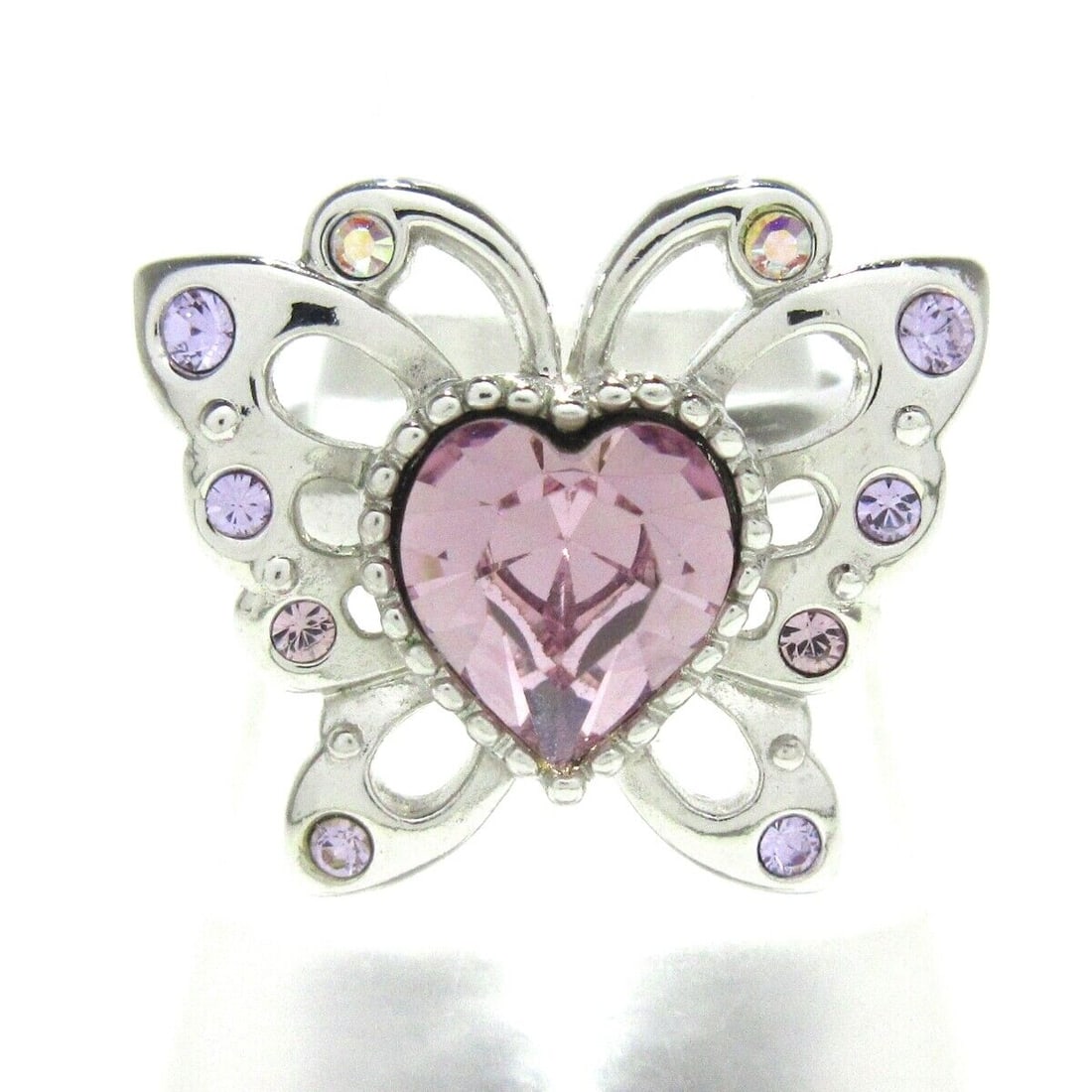 Auth ANNA SUI - Silver Pink: Auth ANNA SUI - Silver Pink Clear Hardware Rhinestones Ring #6 1/2 Condition: Pre-owned Brand: ANNA SUI Style: Ring Color: Silver, Pink, Clear Material: Hardware, Rhinestones Note: This will be sh