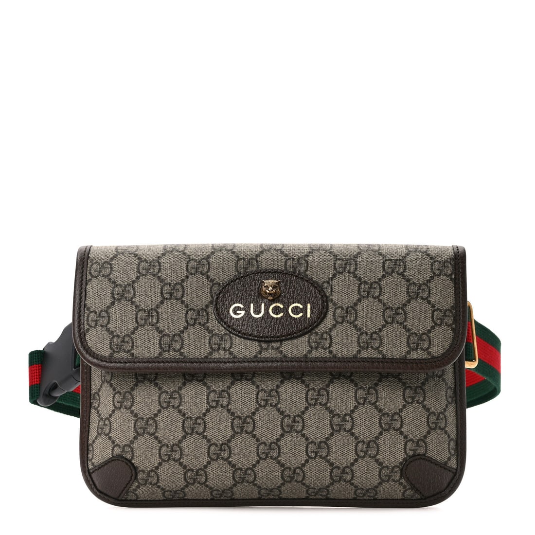 Gucci GG Supreme Monogram Neo Vintage: Gucci GG Supreme Monogram Neo Vintage Web Belt Bag Brown Brand: GUCCI Condition: Excellent Condition Details: Exterior: Edge wear, Handle: Frayed, Interior: Popped stitch(es), frayed stitch(es), , Dus