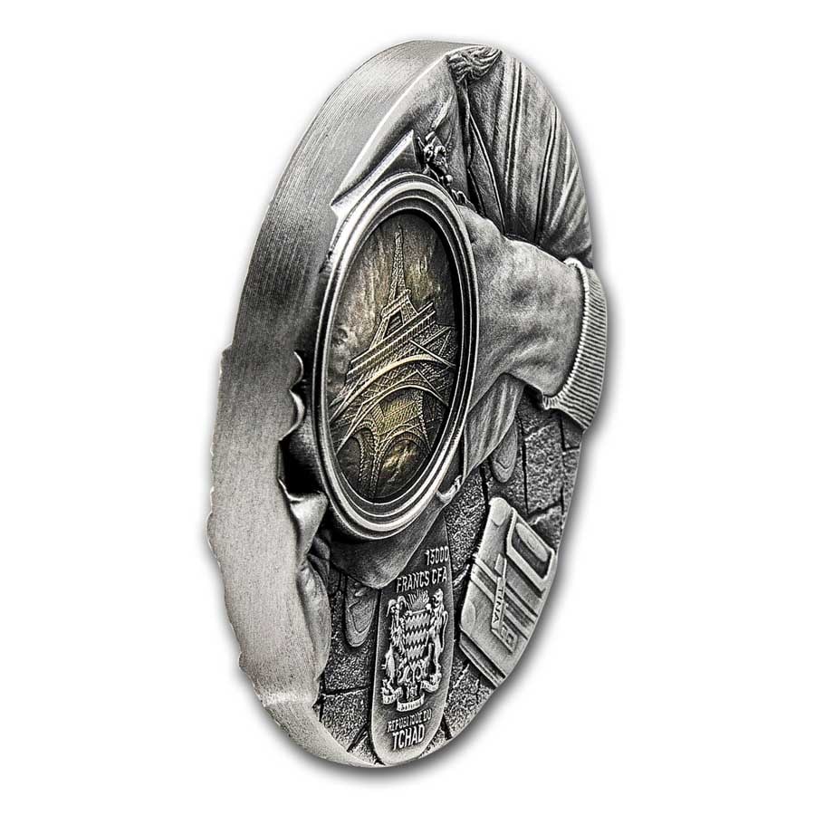 2022 South Korea Silver Coin Tinas: 2022 South Korea Silver Coin Tinas View (Eiffel Tower) (Damage) SKU no: RBJ296331 Year: 2022 Grade: None Grade Service: None Denomination: 15,000 Francs Mint Mark: Not Shown Metal Content