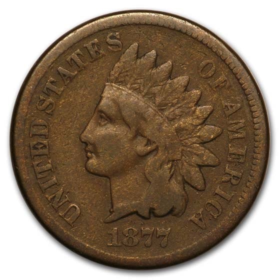 1877 Indian Head Cent Fine: 1877 Indian Head Cent Fine SKU no: RBJ188052 Year: 1877 Grade: Fine Grade Service: None Denomination: $0.01 Mint Mark: P - Philadelphia (Not Shown) Metal Content: 0 troy oz Purit