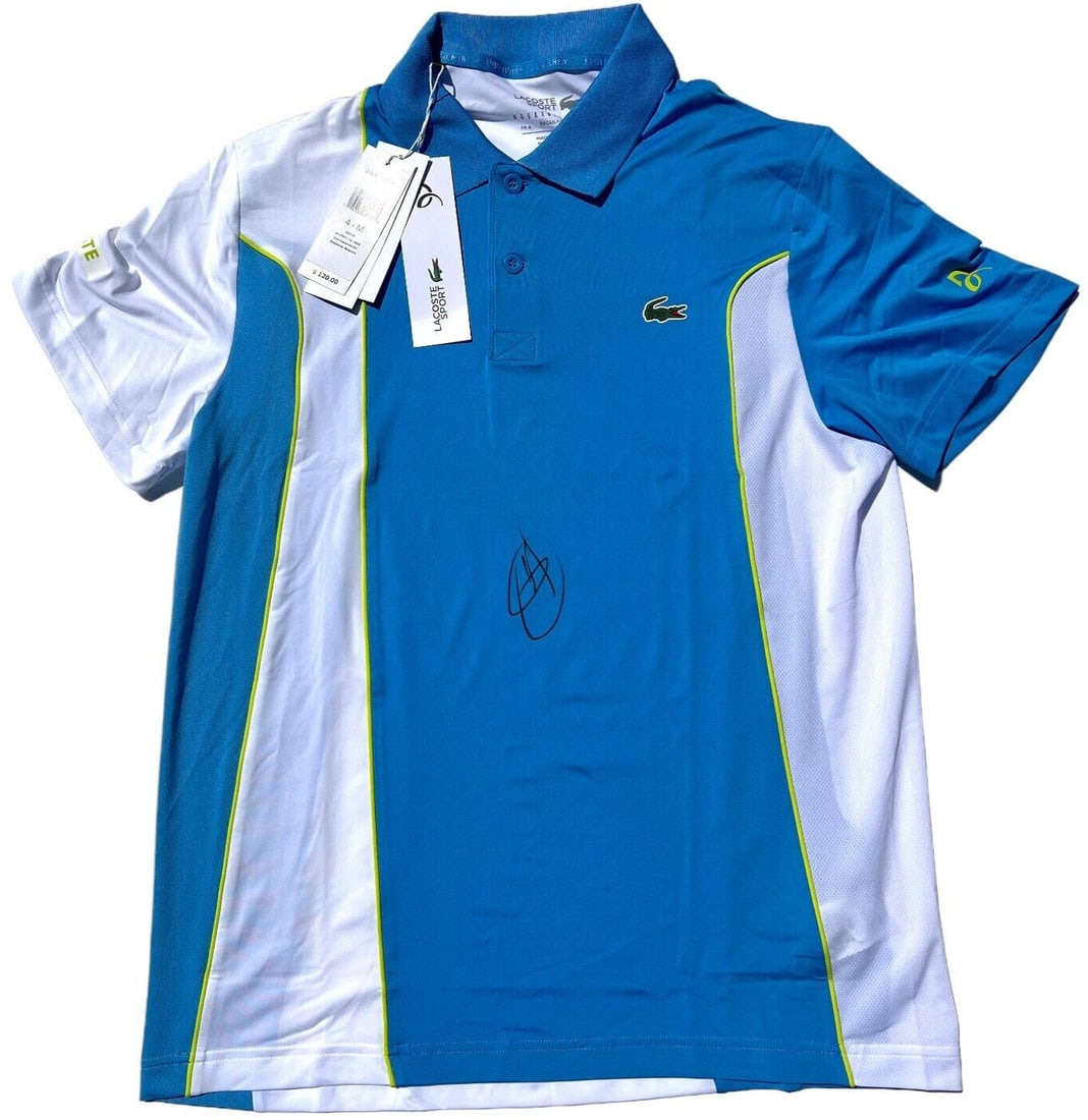 novak djokovic signed lacoste polo 2024: novak djokovic signed lacoste polo 2024 australian french us open wimbledon JSA NOVAK DJOKOVIC SIGNED LACOSTE POLO 2024 AUSTRALIAN FRENCH US OPEN WIMBLEDON JSA SKU no: RBJ8095318442072