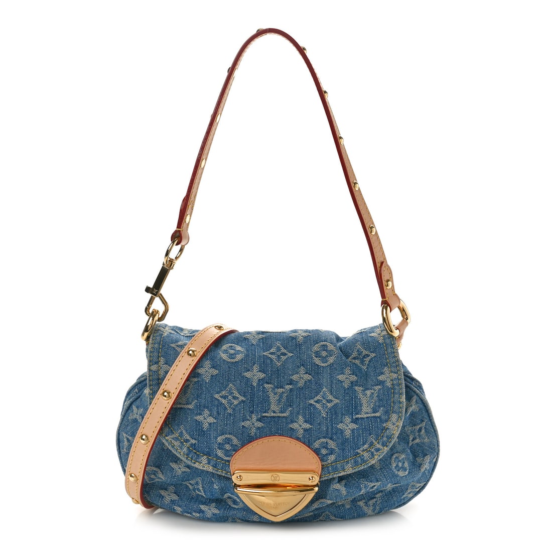Louis Vuitton Monogram Denim Sunset Blue: Louis Vuitton Monogram Denim Sunset Blue This is an authentic LOUIS VUITTON Monogram Denim in Sunset in Blue. This bag is crafted of Louis Vuitton monogram denim. It?features a vachetta cowhide leathe