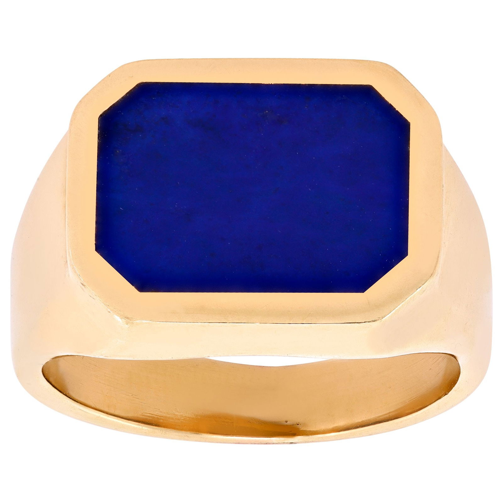 Lapis Lazuli ring in 18k yellow: Lapis Lazuli ring in 18k yellow Brand: Estate Jewelry Age: 1980 Gender: Unisex Size: 9.75 Item Weight: 12.60 pwt Lapis Lazuli ring in 18k yellow gold Size 9.75 This Lapiz ring i