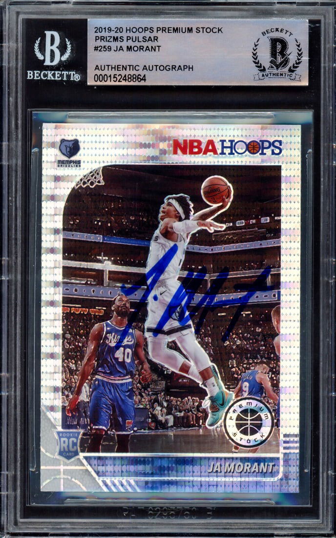 ja morant autographed 2019-20 hoops premium: ja morant autographed 2019-20 hoops premium stock prizms pulsar RC beckett Ja Morant Autographed 2019-20 Hoops Premium Stock Prizms Pulsar RC Beckett SKU no: RBJ7419594309720 Guidelines for Bidding We