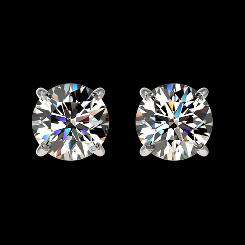 1.09 ctw Certified Quality Diamond Stud Earrings 10k White Gold: 1.09 ctw Certified Quality Diamond Stud Earrings 10k White Gold Item: Diamond StudTotal Gem weight: 1.09 carats Metal: Solid 10k White Gold Gold Product Weight: Approx. 1.5 grams Jewelry Note:</