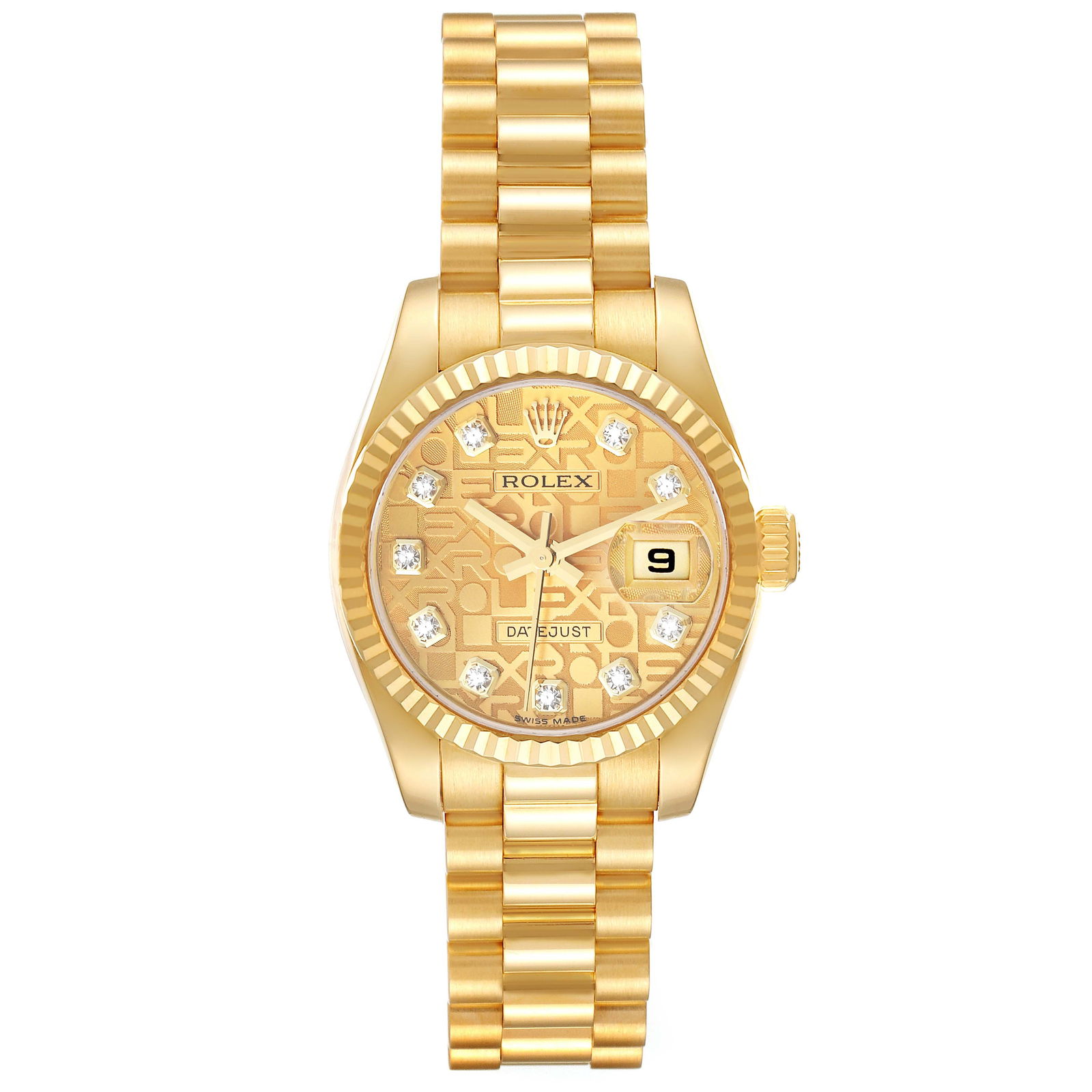 Rolex President Datejust Yellow Gold Diamond: Rolex President Datejust Yellow Gold Diamond Dial Ladies Watch 179178 SKU no: RBJ63391 Brand: Rolex Model Name: Rolex President Datejust Yellow Gold Diamond Dial Ladies Watch 179178 Model Number: 1791