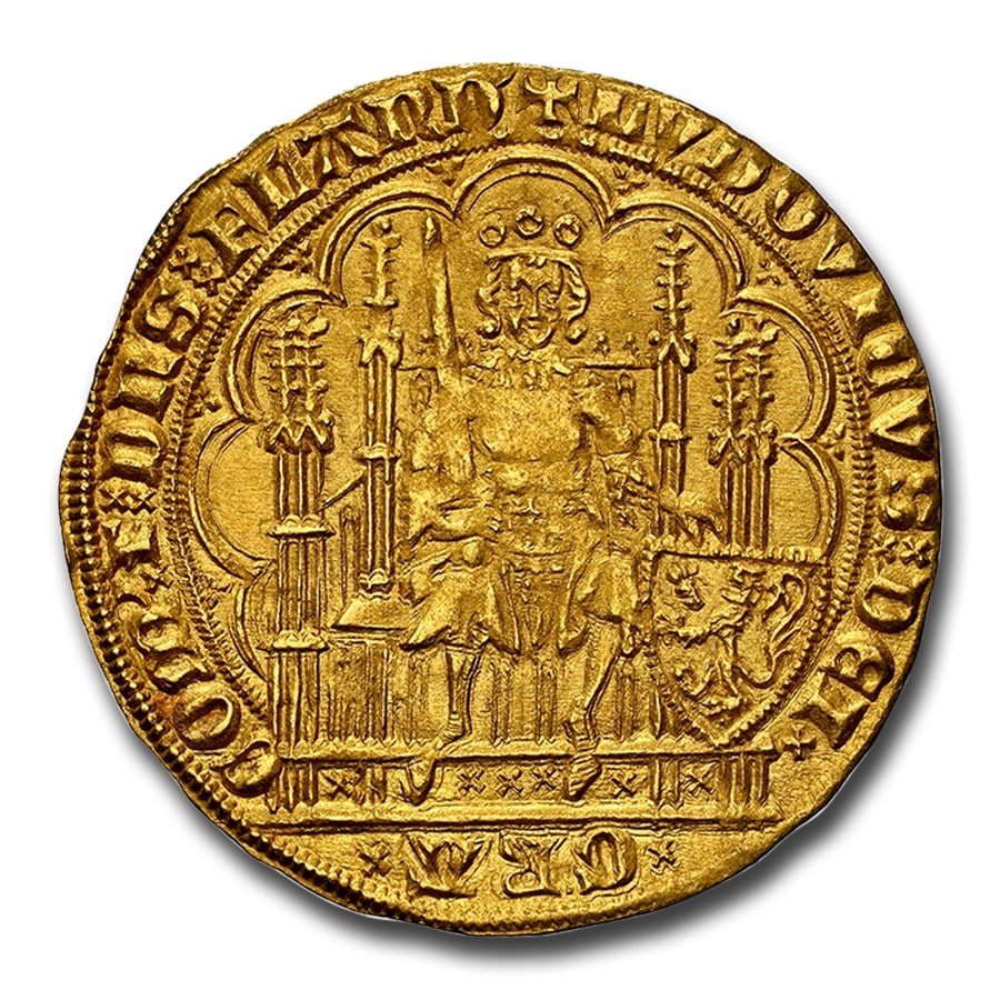 (1346-84) Belgium Gold Chaise d'Or Louis: (1346-84) Belgium Gold Chaise d'Or Louis II MS-65 NGC Product ID: 306089 Year: 1346-84 Grade: MS-65 Grade Service: NGC Denomination: 1 Chaise d'Or Mint Mark: None Metal Content: 0.125 tro