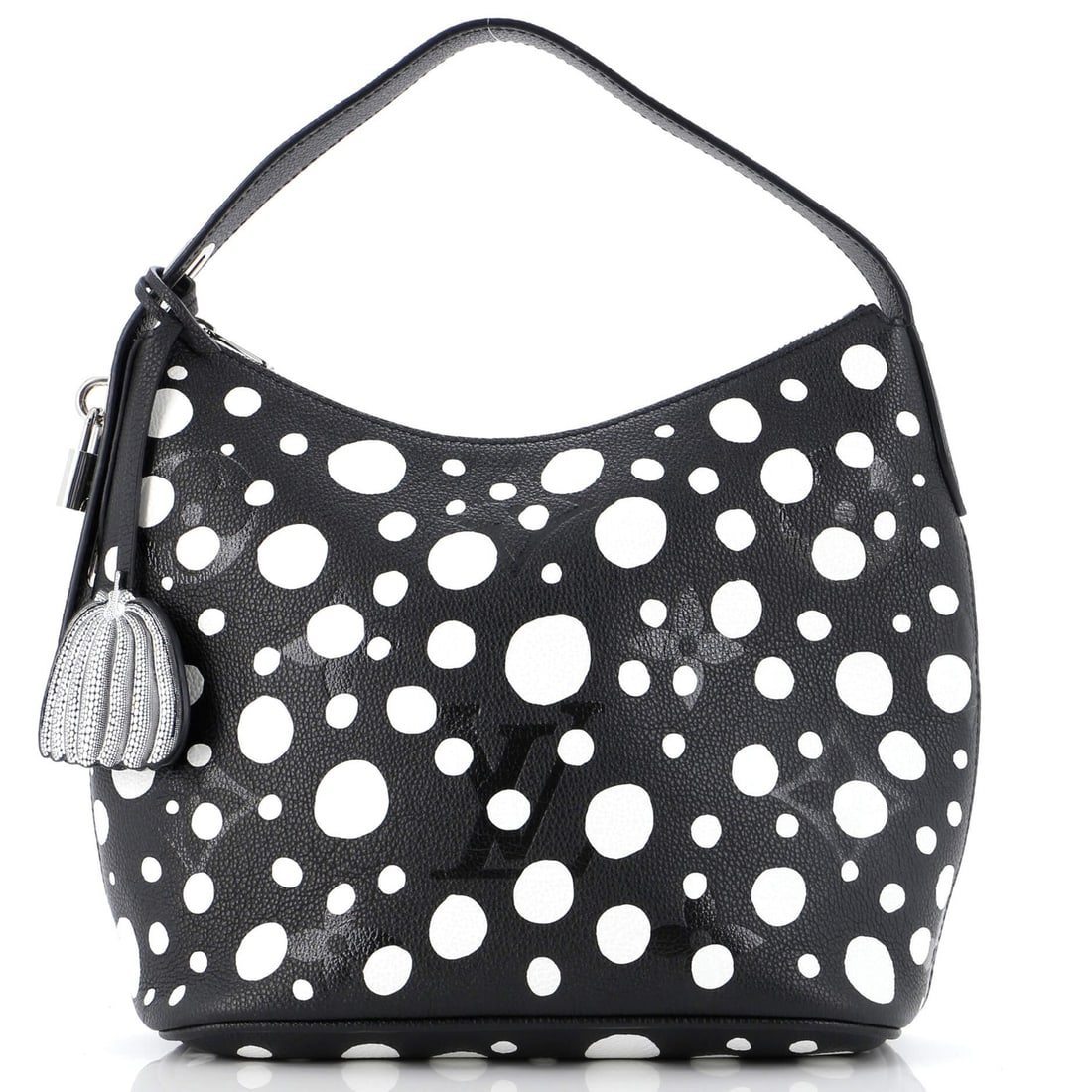 Louis Vuitton Marshmallow Bag Yayoi Kusama: Louis Vuitton Marshmallow Bag Yayoi Kusama Infinity Dots Monogram Empreinte Giant Exterior Color: Black, Print Interior Color: Black Exterior Material: Leather Interior Material: Microfiber Hardware C