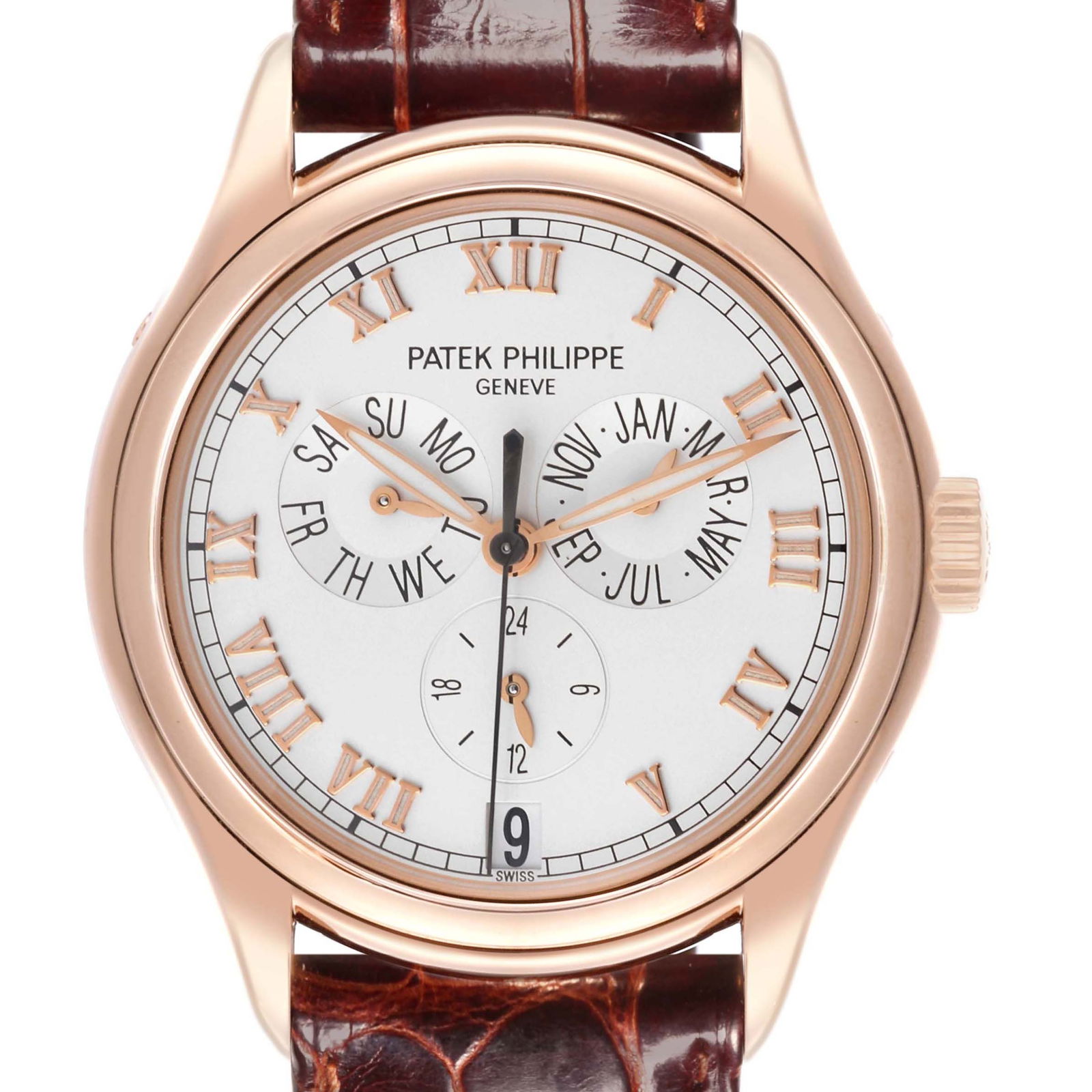 Patek Philippe Complications Annual Calendar Rose: Patek Philippe Complications Annual Calendar Rose Gold Watch 5035 Box Papers SKU no: RBJ67270 Brand: Patek Philippe Model Name: Patek Philippe Complications Annual Calendar Rose Gold Watch 5035 Box Pa